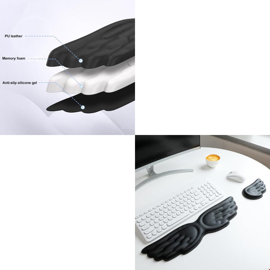 Ergonomic Desk Setup Keyboard - 462E 연약한 실리콘 천사 날개 키보드