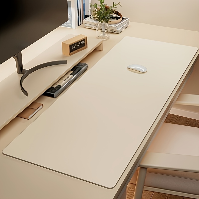 Desk Setup Clean - 1개입 대형 PU 가죽 마우스 매트,