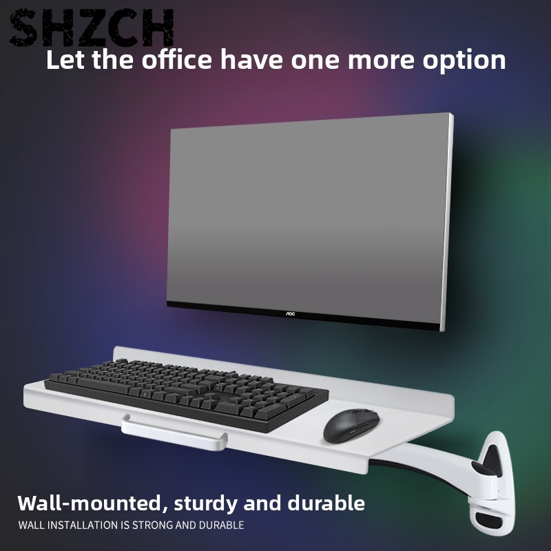 Ergonomic Desk Setup Keyboard - 산업용 벽걸이 키보드 트레이, 헤비듀티 인체공학적