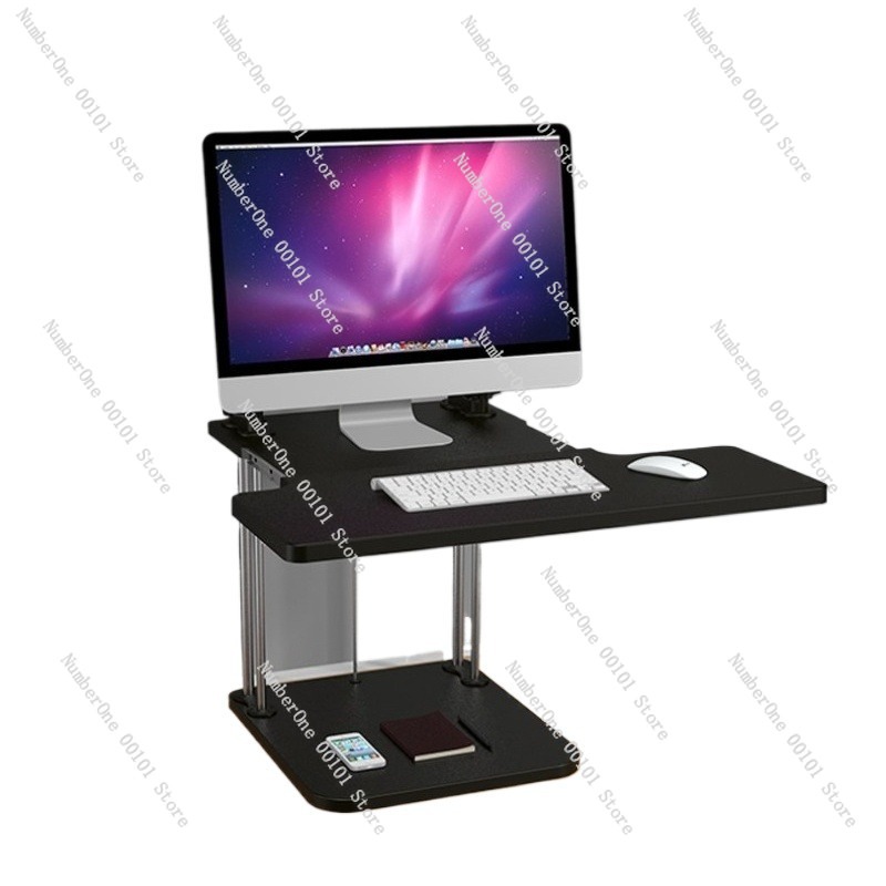 Desk Setup With Laptop And Monitor - 높이 조절 가능한 스탠딩 데스크 컨버터,