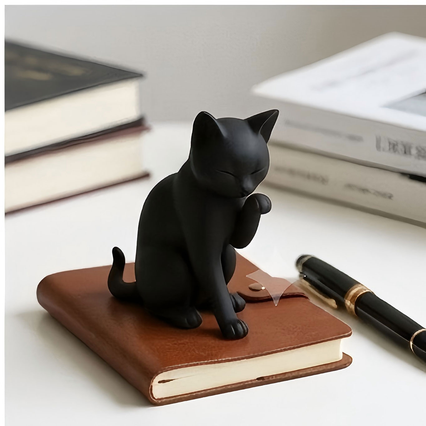 Desk Setup Workspace - 고양이 모양 책상 장식 3D 미니멀리스트