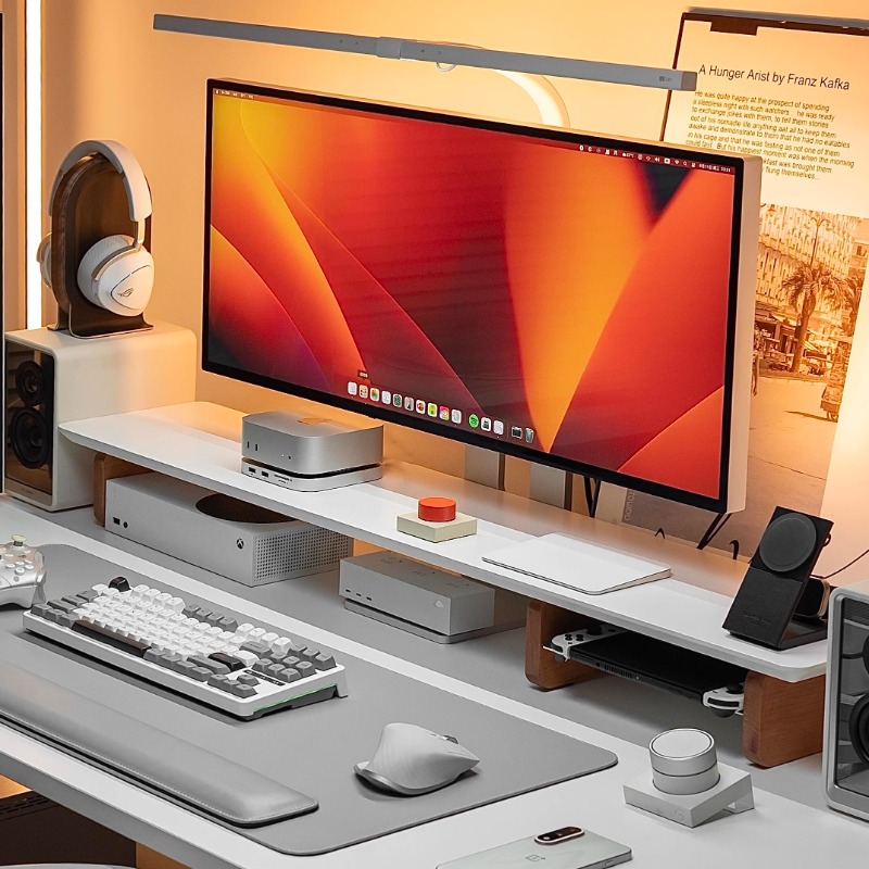 현대 모니터 라이저 스탠드 인체 공학적 책상 선반 주최 - Desk Setup With Laptop And Monitor 리뷰 및 가격