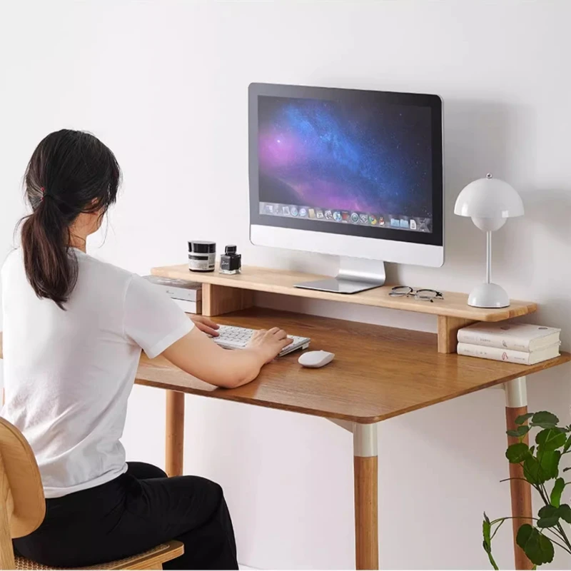 인체공학적 책상 설정을 위한 나무 모니터 스탠드 라이저 - Desk Setup With Laptop And Monitor 리뷰 및 가격