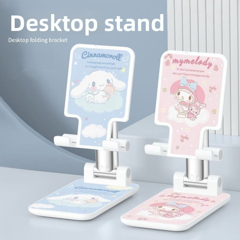 패션 시나모롤 패턴 폰 홀더 귀여운 만화 프린트 접이식 - Desk Setup Cute 리뷰 및 가격