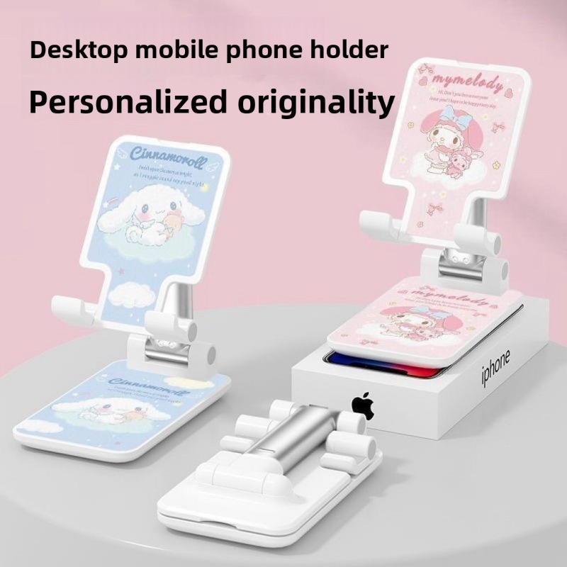 패션 시나모롤 패턴 폰 홀더 귀여운 만화 프린트 접이식 - Desk Setup Cute 리뷰 및 가격
