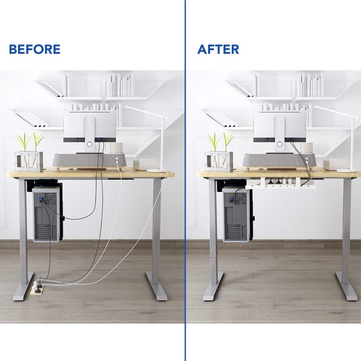 케이블 정리 트레이 책상 정리함 테이블 아래 와이어 랙 - Desk Setup Workspace 리뷰 및 가격