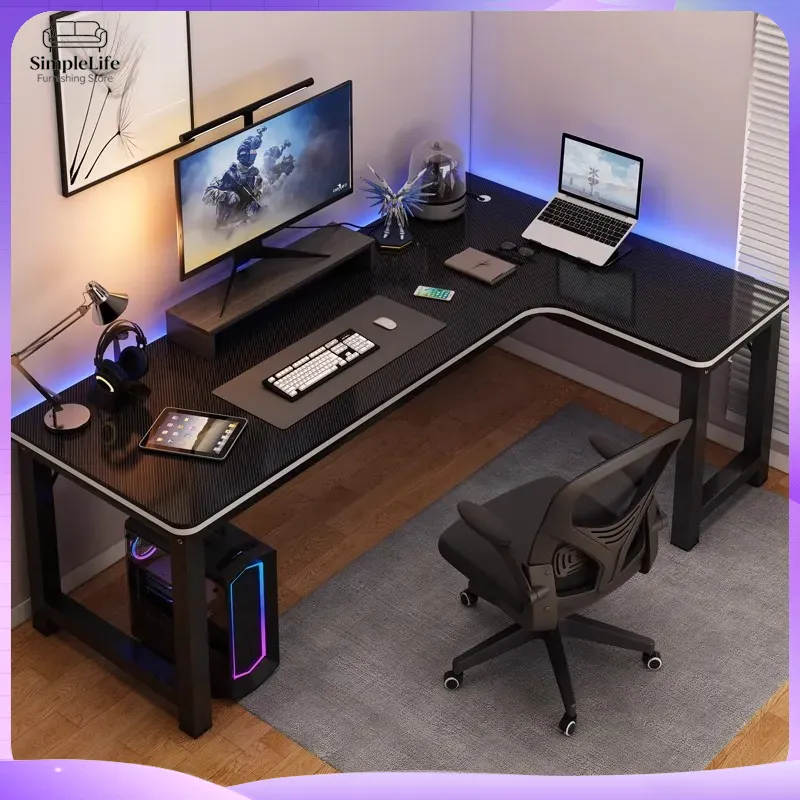 코너 게이밍 책상 컴퓨터 책상 PC 노트북용 인체공학적 - Desk Setup With Laptop And Monitor 리뷰 및 가격