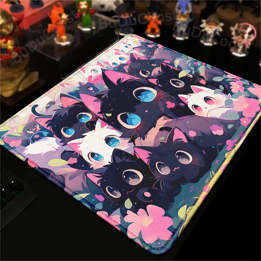 18x22cm 작은 깔개 검은 고양이 구름 빠른 배달  - Desk Setup Blue 리뷰 및 가격