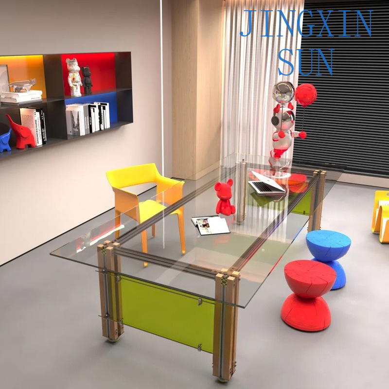 알루미늄 프로파일 프레임과 투명 카운터탑을 갖춘 미니멀 - Desk Setup Workspace 리뷰 및 가격