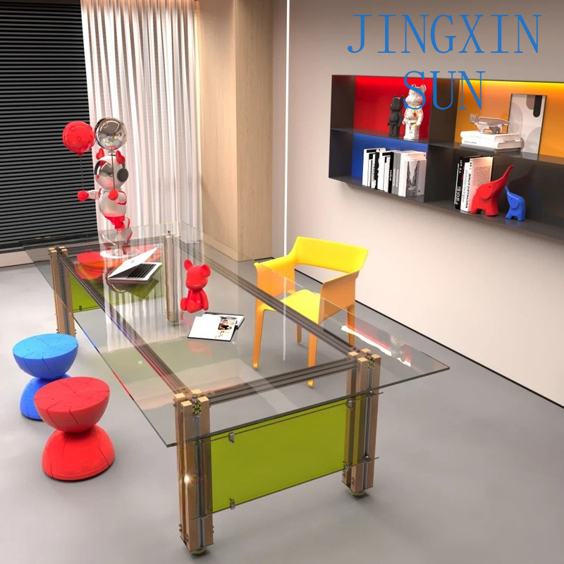알루미늄 프로파일 프레임과 투명 카운터탑을 갖춘 미니멀 - Desk Setup Workspace 리뷰 및 가격