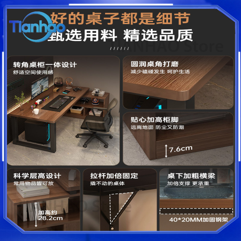 L자형 게이밍 책상, 듀얼 모니터 설치용 책장 포함,  - Desk Setup Dual Monitor 리뷰 및 가격