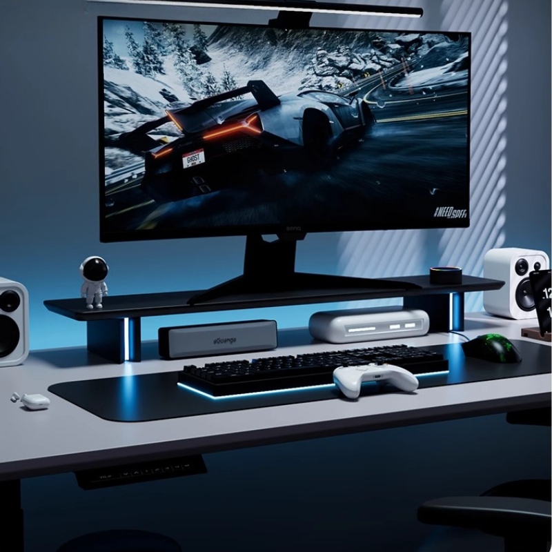 RGB 모니터 스탠드 인체공학적 컴퓨터 화면 높이 조절 - Desk Setup With Laptop And Monitor 리뷰 및 가격