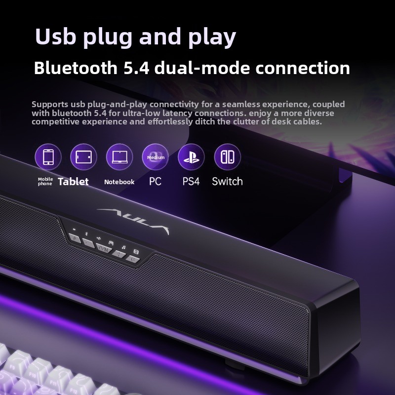 AULA GS6Pro e스포츠 스피커 블루투스 듀얼 모 - Speaker Desk Setup 리뷰 및 가격
