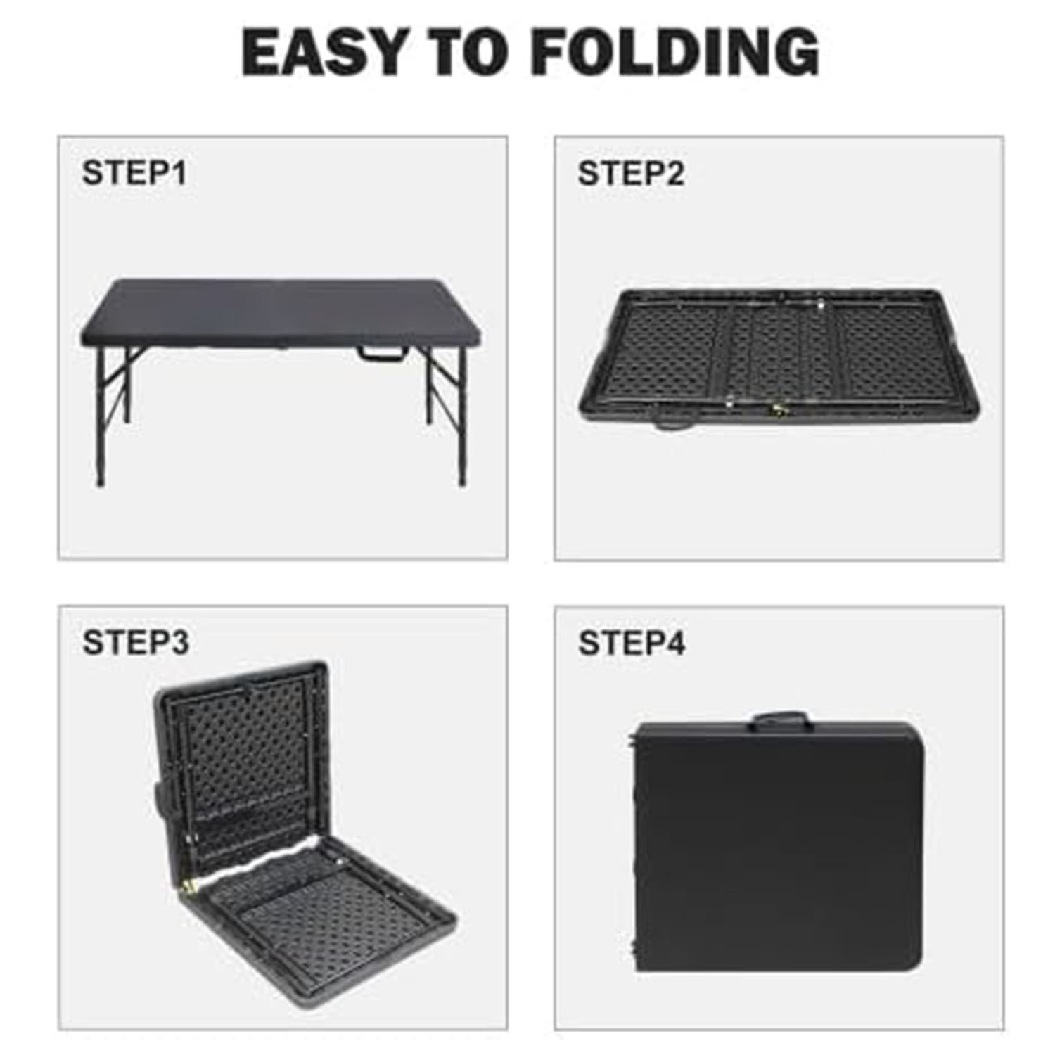 접이식 테이블 4피트 높이 조절 가능 헤비듀티 플라스틱 - Desk Setup Clean 리뷰 및 가격