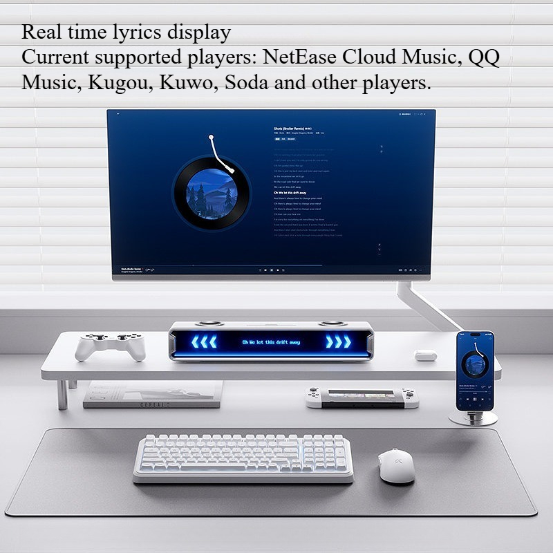 K20 GT 전체 화면 서브타이틀 스피커 맞춤형 RGB - Speaker Desk Setup 리뷰 및 가격